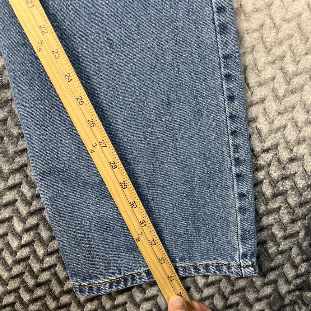 Levi's 505 Mens 40x34 Blue Regular Fit Straight Leg Denim Jeans Medium Wash Y2K - Picture 6 of 11
